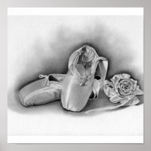 Póster Poster de zapatos de ballet