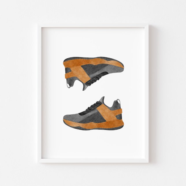 Póster Poster de zapatos de baloncesto acuarela (Subido por el creador)
