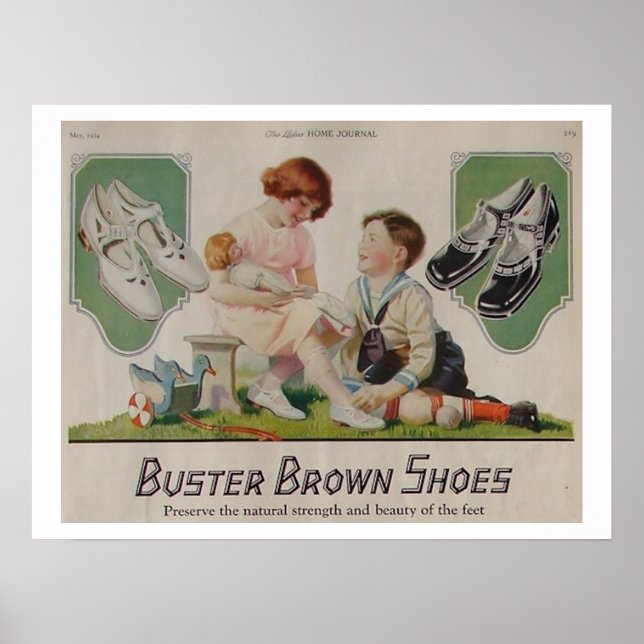 Póster Poster de zapatos de Buster Brown (Frente)