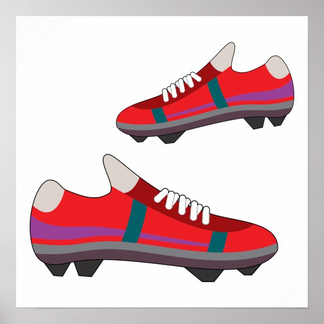 Póster Poster de zapatos de fútbol (Frente)