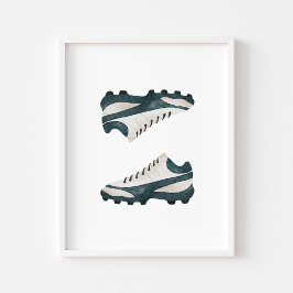 Póster Poster de zapatos de fútbol acuático