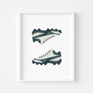 Póster Poster de zapatos de fútbol acuático
