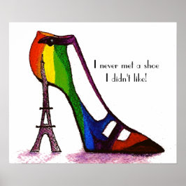 Póster Poster de zapatos de la Torre Eiffel