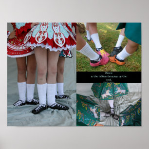 Póster Poster de zapatos suaves de baile irlandés