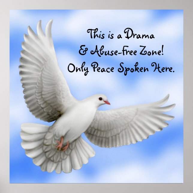 Póster Poster de zona libre de abusos y dramatismo (Frente)