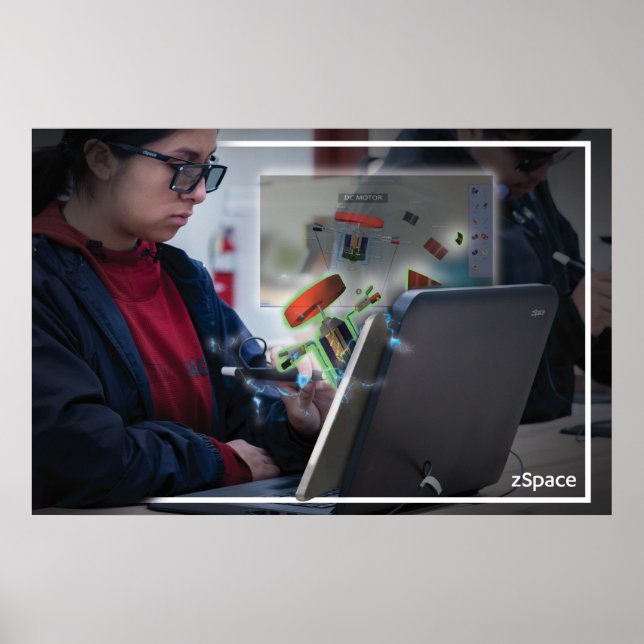 Póster poster de zSpace - Laboratorio de Franklin (Frente)