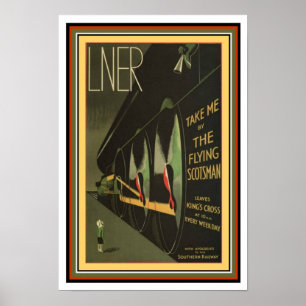 Póster Poster decenal de trenes de Escocia 13 x 19
