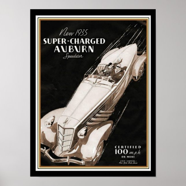 Póster poster Deco de Auburn Boat Tail Speedster (Frente)