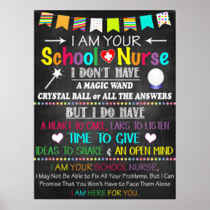Póster Poster Decor de la Oficina de Enfermeras Escolares