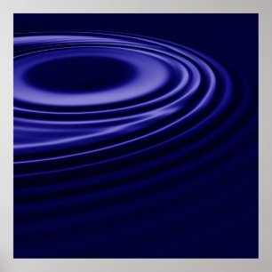 Póster Poster Deep Blue Digital Art