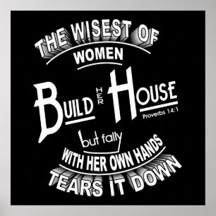 Póster Poster del 14:1 de los proverbios