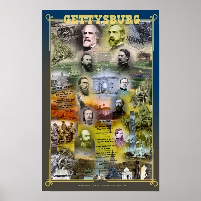 Póster Poster del 150 aniversario de Gettysburg (Frente)