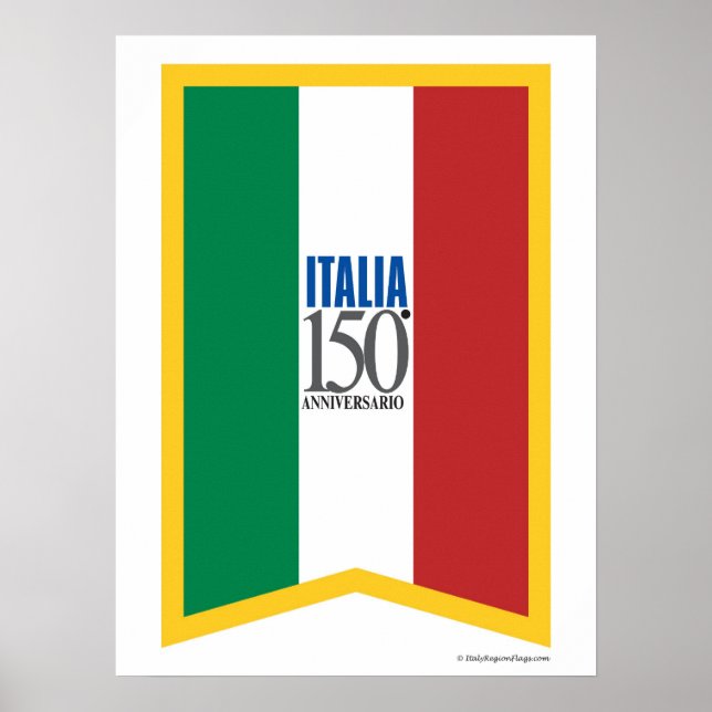 Póster Poster del 150 aniversario de Italia (Frente)