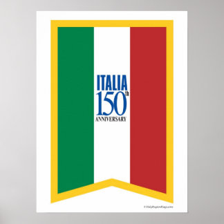 Póster Poster del 150 aniversario de Italia