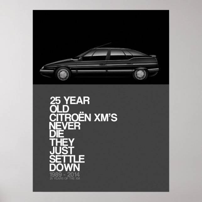 Póster Poster del 25º aniversario de Citroen XM (Frente)