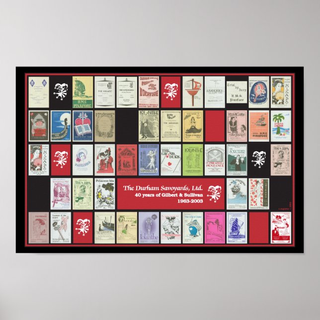 Póster Poster del 40º aniversario de Durham Savoyards Ltd (Frente)