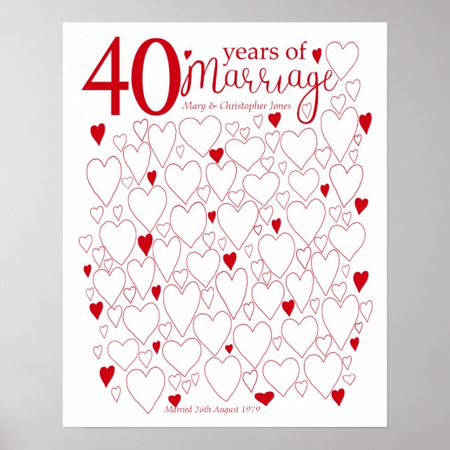 Póster poster del 40° aniversario - Libro de invitados de (Frente)
