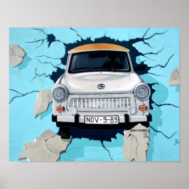 Póster Poster del accidente de tráfico de graffiti