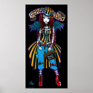 Póster Poster del acto secundario del tatuaje del circo