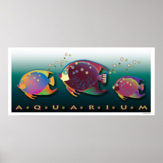 Póster Poster del Acuario de Bellezas Tropicales