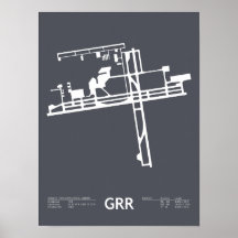 Poster del Aeropuerto Grand Rapids (GRR): Gerald R