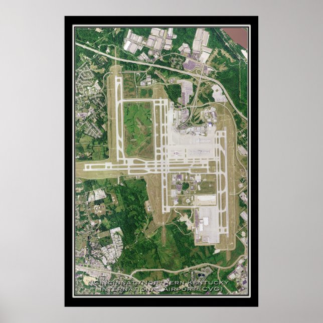 Póster Poster del Aeropuerto Internacional de Cincinnati  (Frente)