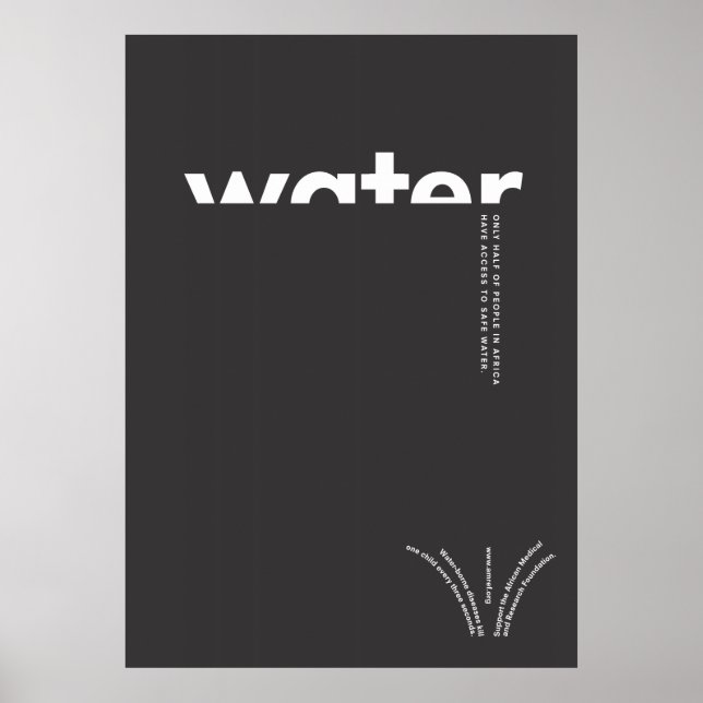 Póster Poster del agua en África (Frente)