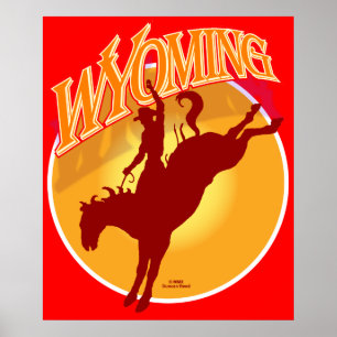 Póster Poster del amanecer del rodeo de Wyoming