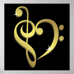 Póster Poster del amor de la música