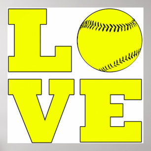 Póster Poster del amor del softball