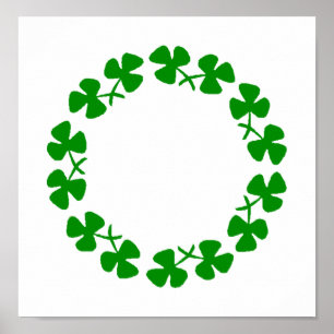 Póster Poster del Anillo Shamrock del Día de San Patricio