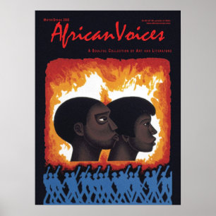 Póster Poster del aniversario de las voces del africano