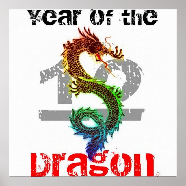 Póster Poster del año del dragón 2012 (Frente)