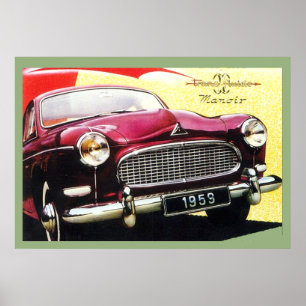 Póster Poster del anuncio de coche de lujo Vintage 1959