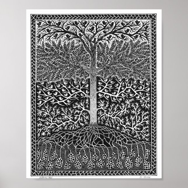 Póster Poster del árbol de la mañana (Frente)