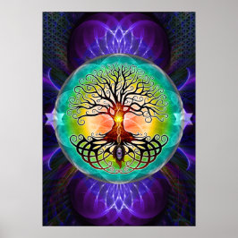 Póster Poster del árbol de la vida
