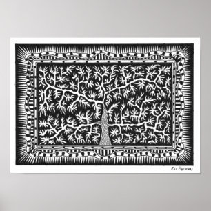Póster Poster del árbol del canto