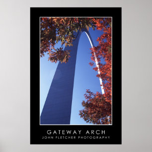 Póster Poster del arco de la entrada con las fronteras