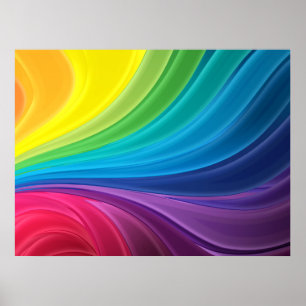 Póster Poster del arcoiris abstracto