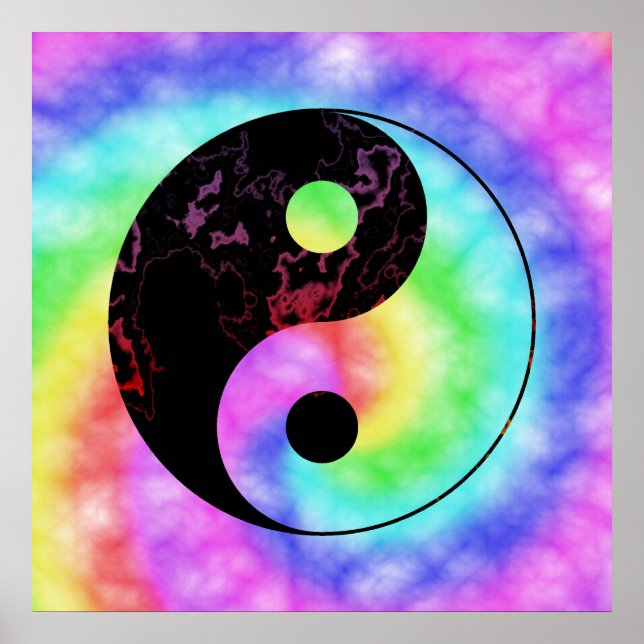 Póster Poster del arcoiris Yin Yang (Frente)
