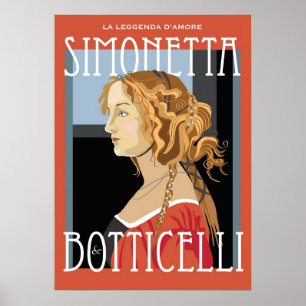 Póster Poster del arte: Botticelli Simonetta Vespuci: