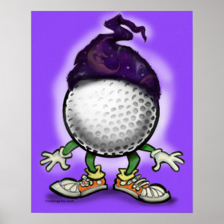 Póster Poster del Asistente para golf