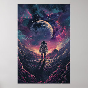 Póster Poster del Astronauta de la Exploración Espacial