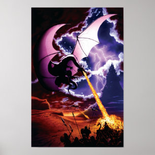 Póster Poster del ataque del dragón