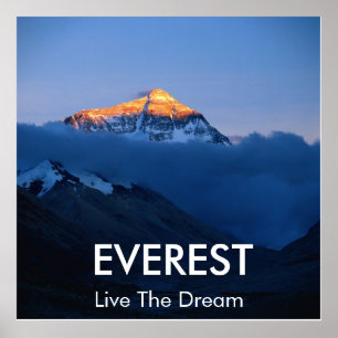 Póster Poster del atardecer del Everest