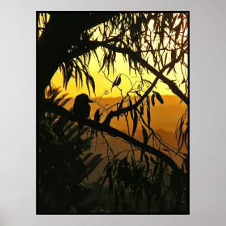 Póster Poster del atardecer del solsticio australiano