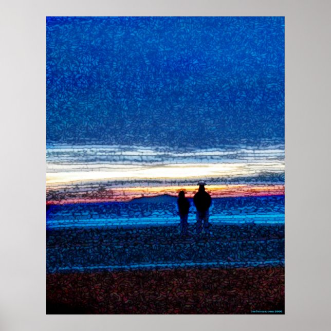 Póster Poster del atardecer rígido (Frente)