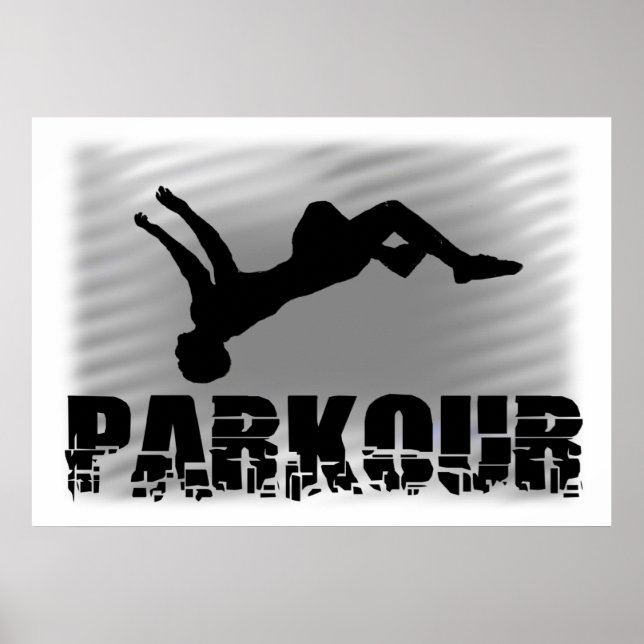 Póster Poster del atleta de Parkour (Frente)