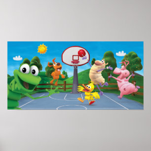 Póster Poster del baloncesto de WordWorld