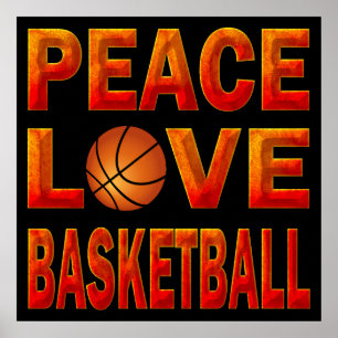 PÓSTER POSTER DEL BALONCESTO DEL AMOR DE LA PAZ